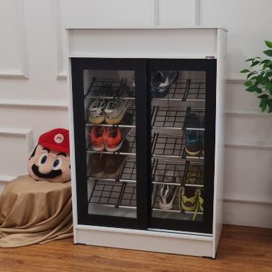 Gambar RAK SEPATU SLIDING RAK SANDAL KACA SHOE RACK RAK SERBAGUNA - PUTIH HITAN dari ALFATWIN undefined Tokopedia