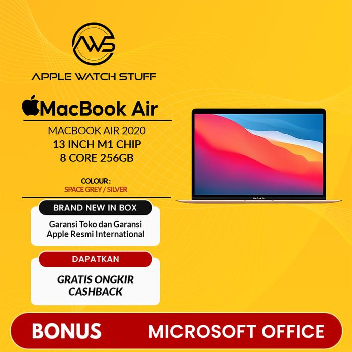 Gambar New MacBook Air 2020 13 inch M1 Chip 8 Core CPU/ 7 Core GPU/ 256GB SSD - Refurbished CPO, 8/256gb Grey dari applewatchstuff undefined Tokopedia