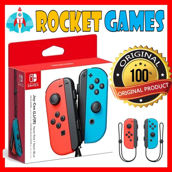Gambar Nintendo Switch Joycon Blue Neon Yellow / Joy Con Blue Neon Yellow - RED BLUE dari Rocket Games undefined Tokopedia