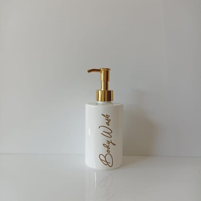 Gambar Botol Refil sabun cair 250 ml ml rf putih Tutup Pump gold luxury - body wast dari kemasanbotolplastik undefined Tokopedia