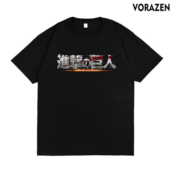 Jual KAOS ATTACK ON TITAN SHINGEKI NO KYOJIN LOGO KAOS ANIME