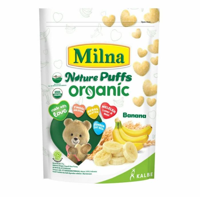 Gambar Milna Nature Puffs Organic Pouch 15gr / Camilan snack puffs bayi - Banana dari Milk Monster Baby Shop undefined Tokopedia