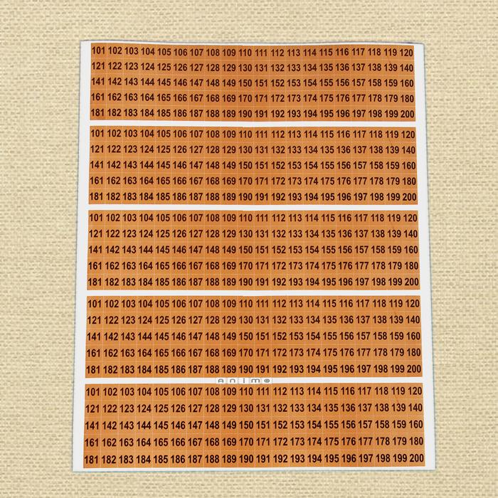 Gambar LABEL / STIKER ANGKA WARNA - STICKER NUMBERING 101 SAMPAI 200 - Cokelat dari ANIMO LABEL undefined Tokopedia