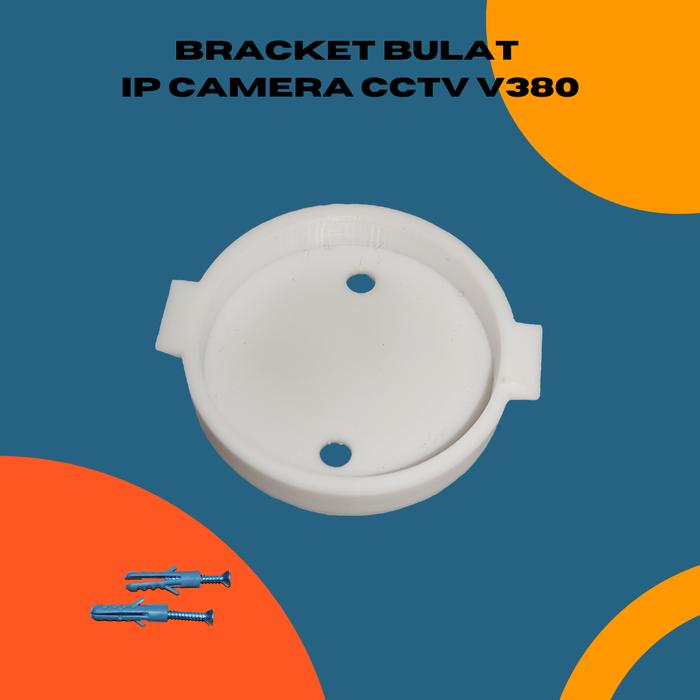Gambar Ip Camera CCTV V380 Wall Mount Bracket Holder - Bracket bulat, Putih dari KAGA HOUSE undefined Tokopedia