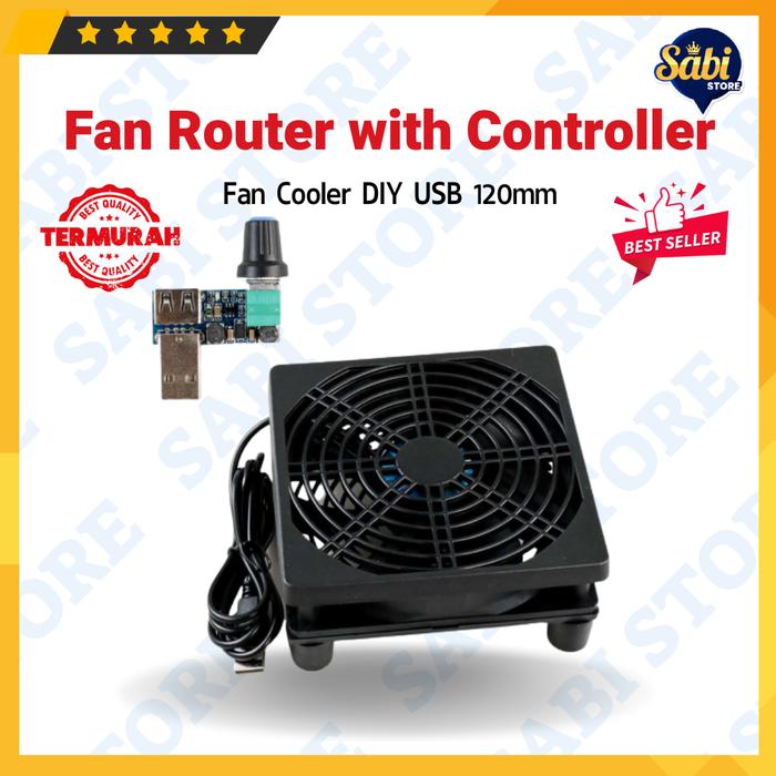 Jual Kipas Pendingin Router Fan Cooler DIY USB 120mm with Controller ...