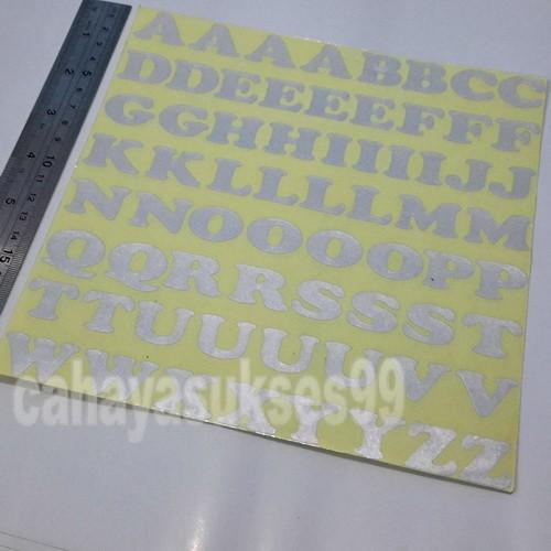 Gambar Sticker Huruf Alphabet Abjad Merah Biru Putih Hitam Hijau Font Cooper - Putih dari cahayasukses99 undefined Tokopedia