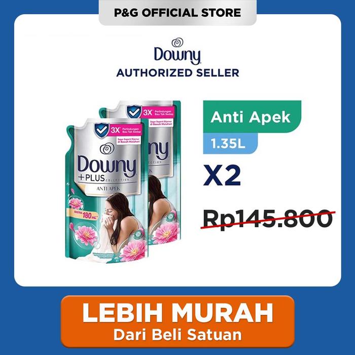 Gambar [SBY] Downy Plus Collection Anti Apek Pewangi dan Softener 1.35L X2 dari P&G Store undefined Tokopedia