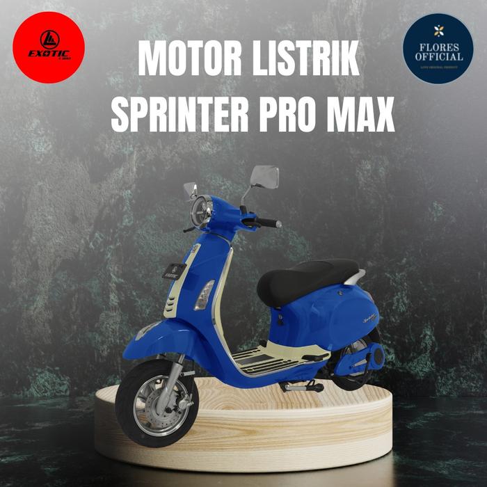 Gambar Motor Listrik Vespa Listrik Exotic Sprinter Pro Max Promax Pacific - PROMAX, MAGMA BLACK dari Flores Official undefined Tokopedia