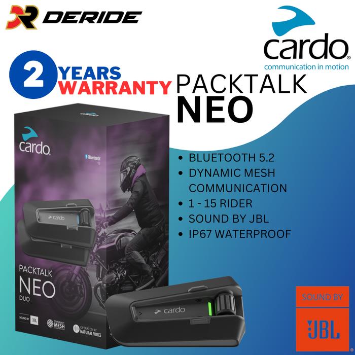 Gambar CARDO PACKTALK NEO INTERCOM HELM MOTOR GARANSI RESMI PT PAS - SINGLE dari DeRide Official Shop undefined Tokopedia