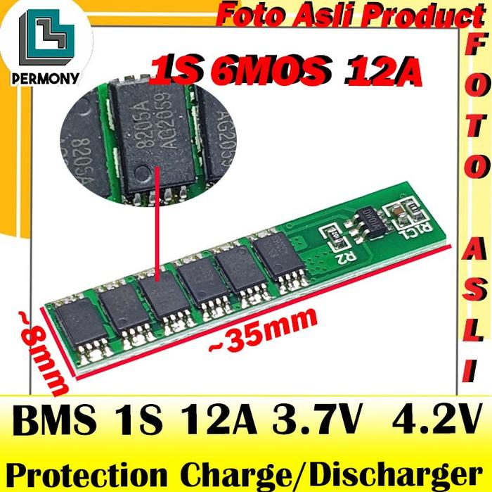 Gambar BMS 1S 6A - 7.5A 3.7V 4.2V Charger Protection 18650 - 6 Mosfet dari Permony Store undefined Tokopedia