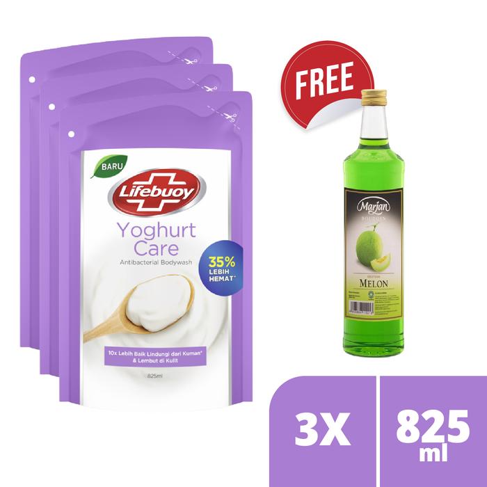 Gambar Lifebuoy Sabun Mandi Cair Yoghurt Care Refill 825ml - Isi 3 + Marjan dari Unilever Mall Official undefined Tokopedia