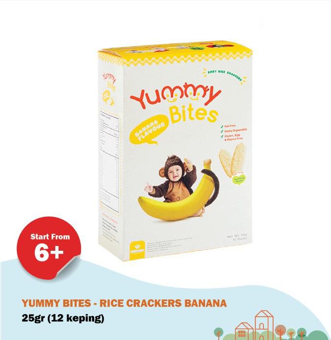 Gambar Yummy Bites Rice Crackers Banana 25g dari Little Ems Shop undefined Tokopedia
