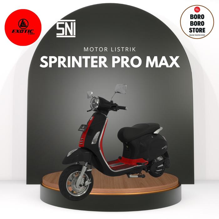 Gambar Motor Listrik Vespa Listrik Exotic Sprinter Pro Max Promax Pacific - PROMAX, MAGMA BLACK dari boroborostore undefined Tokopedia