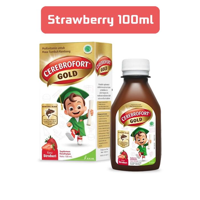 Gambar Cerebrofort Gold Syrup 100ml Multivitamin Tumbuh Kembang Anak - Strawberry dari Ninoy's Corner undefined Tokopedia