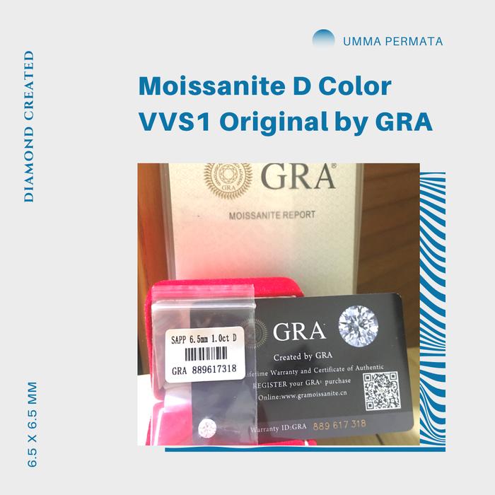 Gambar Moissanite Diamond Greenish Batu Mulia Jakarta - GRA 1ct, sesuai foto dari Umma Permata undefined Tokopedia