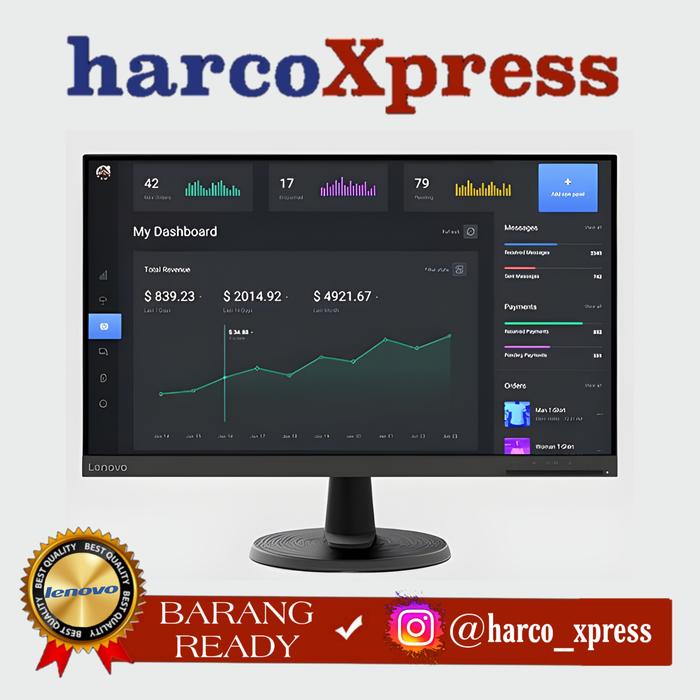 Gambar Monitor LED Lenovo L24i-30 IPS 75hz freesync eyecare slim| L24i 30 d24 - D24-40 dari harcoxpress undefined Tokopedia