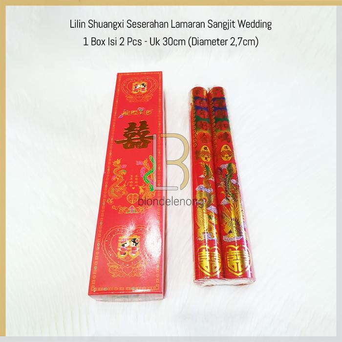 Gambar Lilin Merah Sangjit Wedding Hantaran Seserahan Lamaran Pernikahan 2Pak - Lilin (L) 35cm, 2 pcs dari Queen Sareni undefined Tokopedia