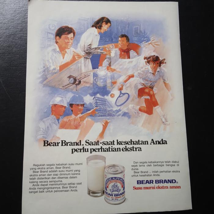 Jual iklan jadul Susu Bear brand copotan majalah lawas original - Kab