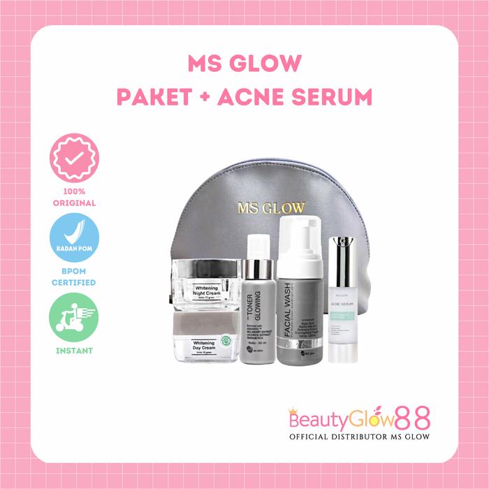 Gambar ORIGINAL MS GLOW PAKET + ACNE SERUM - GOLDEN BB, PAKET LUMINOUS dari WAROENGGEULIS undefined Tokopedia