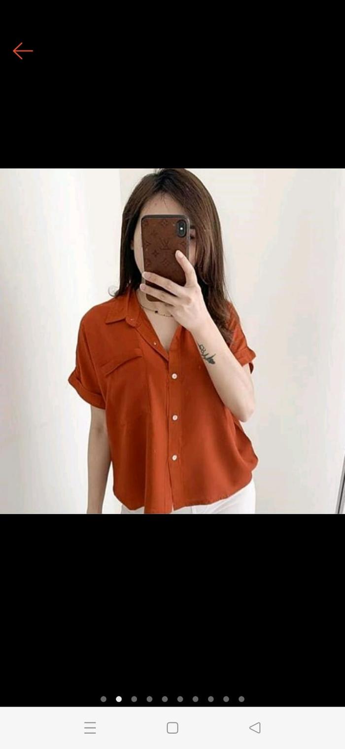 Gambar Kem SELVY Size XL Besar Wolfis Premium / Atasan Kemeja Wanita Full Kan - Creme dari Savana Fashion 8 undefined 3 Tokopedia