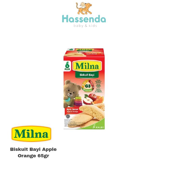 Gambar MILNA Biskuit Bayi 65gr / Biskuit Bayi - Apel & Jeruk dari Hassenda Baby Shop undefined Tokopedia