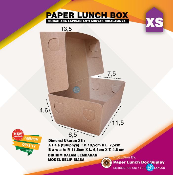 Gambar KERTAS PAPER CRAFT TAKE AWAY LUNCH BOX COKLAT POLOS 275 UKURAN M - XS, Cokelat dari LakuonPaperBox undefined Tokopedia