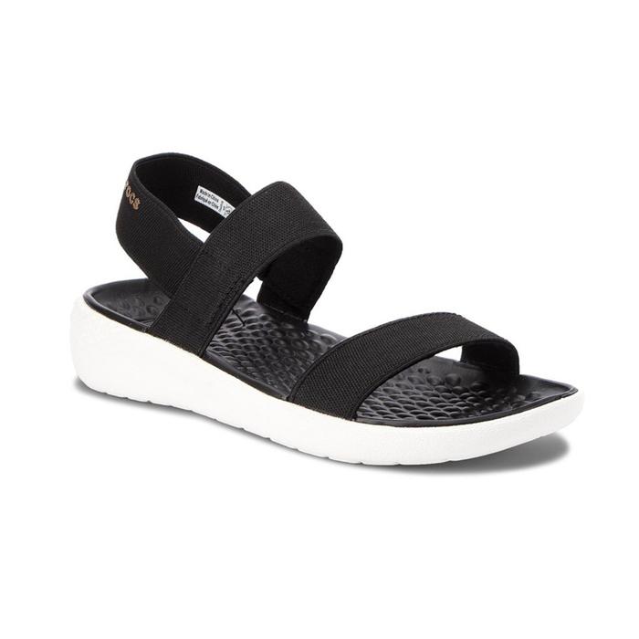 Gambar Sandal wanita CROCS LITERIDE RELAXED FIT WOMAN sandal gunung wanita - Black White, 39 dari Kukabura undefined Tokopedia