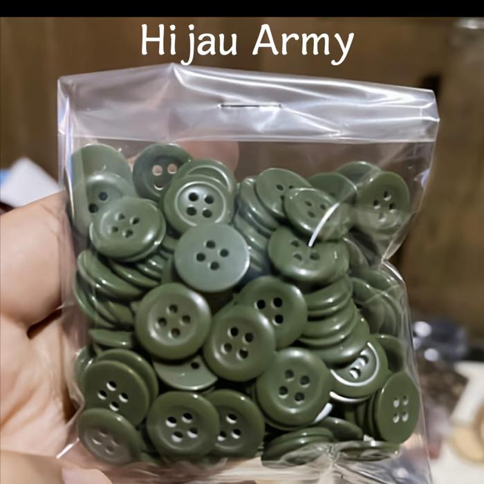 Gambar ISI 144 PCS DIAMETER 14 MM KANCING JAS - KANCING DINAS - hijau army dari Blessing shop889 undefined Tokopedia