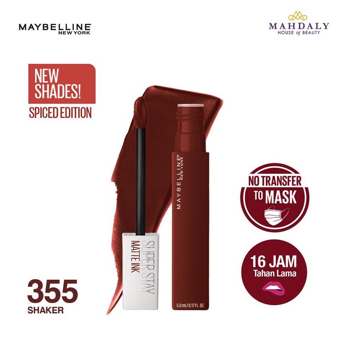 Gambar MAYBELLINE Superstay Matte Ink Liquid Matte Lipstick Make Up - 5.0ml - 355 SHAKER dari Mahdaly House of Beauty undefined Tokopedia