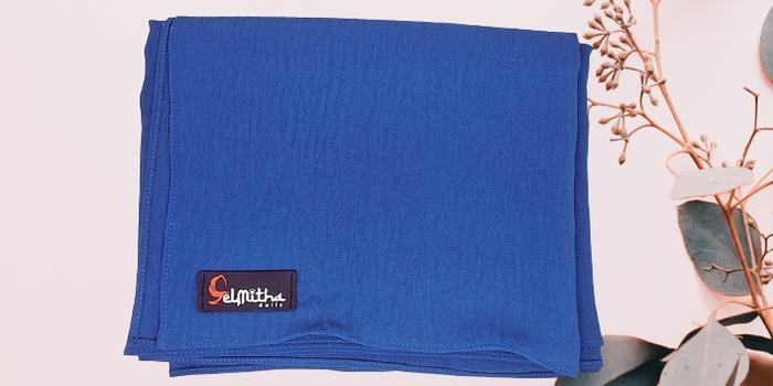 Gambar ELMITHA - PASHMINA ( KHALISA ) AIRFLOW CRINKLE / SHAWL - Royal Blue dari elhasna_retail undefined Tokopedia