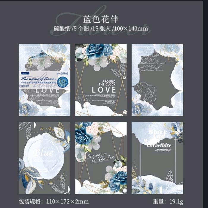 Gambar Paper Kalkir Ber-Tema / isi 5pc / Full Print / YFK_Klips / Scrapbook - Biru Muda dari My YFK_Klips undefined Tokopedia