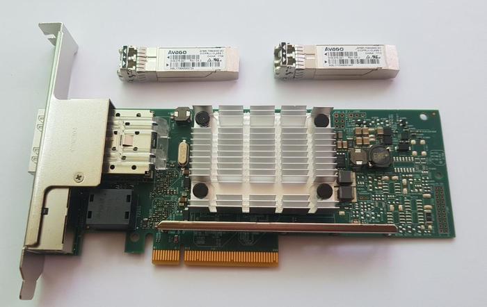 Gambar Broadcom Quad Port LAN Card Dual 10G Gigabit Port SFP RJ45 Mikrotik - Panjang dari CARE Computer undefined Tokopedia