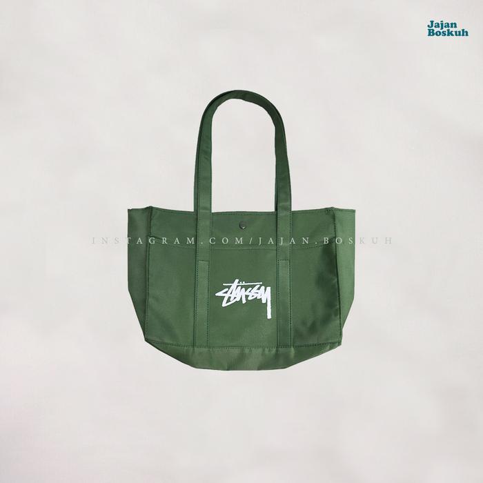 Gambar Totebag stussy appendix japan green military - Green military dari jajan boskuh undefined Tokopedia