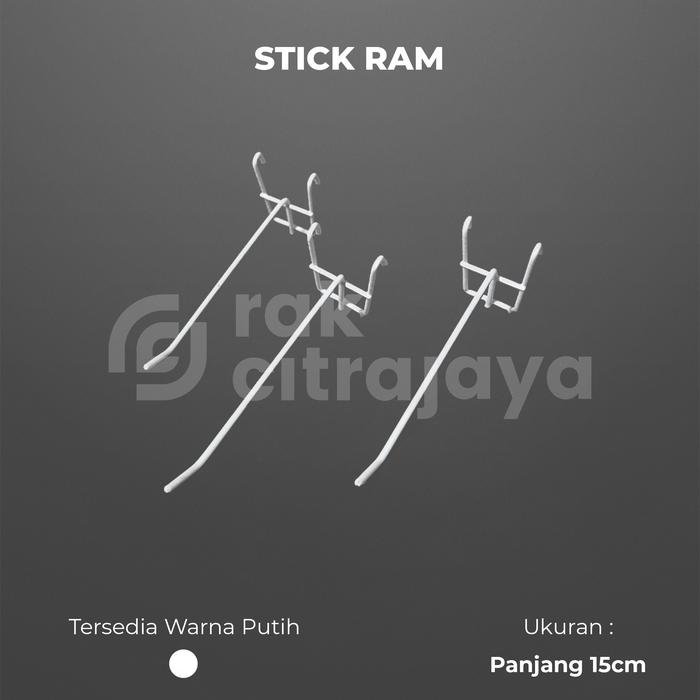Gambar 15cm 20cm HOOK STIK GANTUNGAN CANTOLAN RAM DISPLAY RAK AKSESORIS TOKO - 15cm dari Rak Citra Jaya undefined Tokopedia