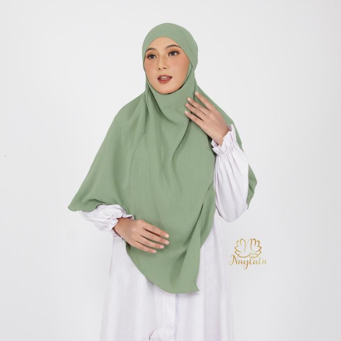 Gambar Daily French Khimar Cricle Airflow Naylatu - HIJAU SAGE dari Naylatu Official Store undefined Tokopedia