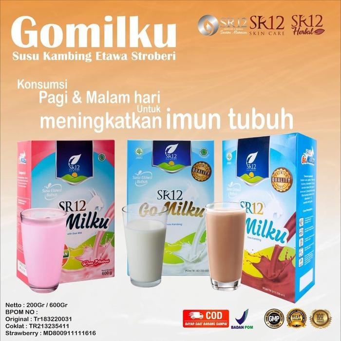 Gambar Susu Bubuk Kambing Etawa Rasa Original SR12 GO MILKU - 600gr dari Skincare-Atyab undefined Tokopedia