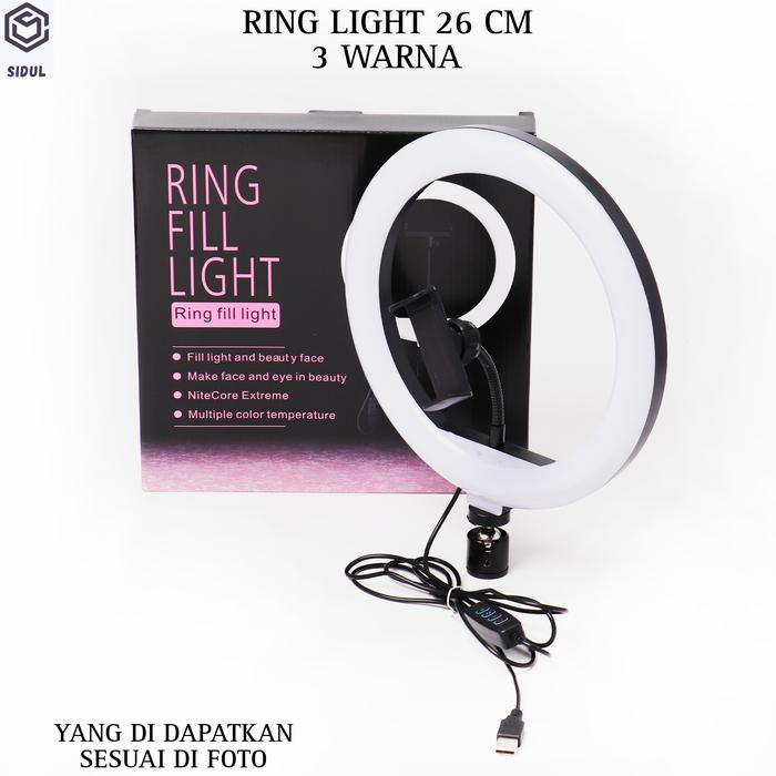 Gambar RING LIGHT 26 CM LED MAKE UP / VLOG LIGHTING CAMERA - LAMPU RINGLIGHT dari si.dul undefined Tokopedia