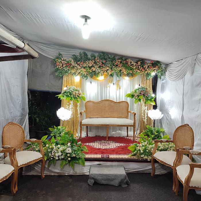 Gambar Dekorasi pelaminan mini 3 meter + entrance gate + kursi pelaminan dari Wonderful Family Decorations-Anne Savitri undefined Tokopedia