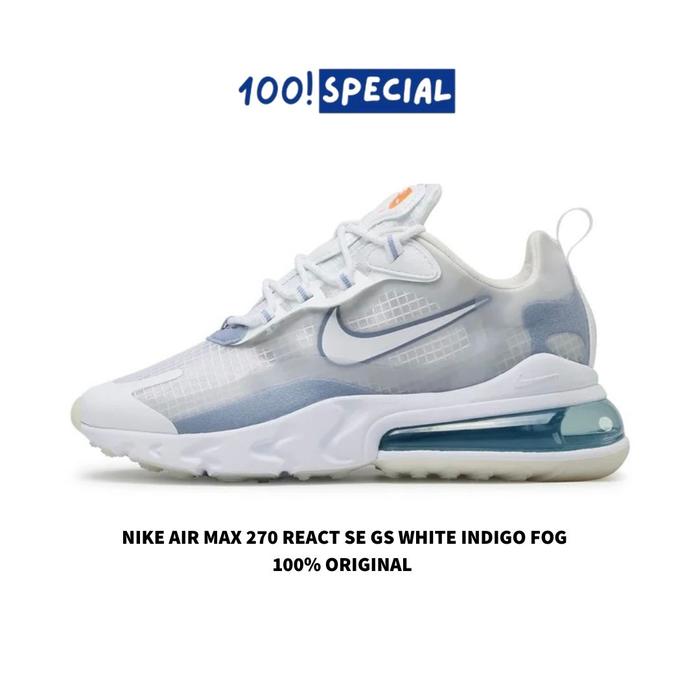 air max 270 react indigo fog on feet