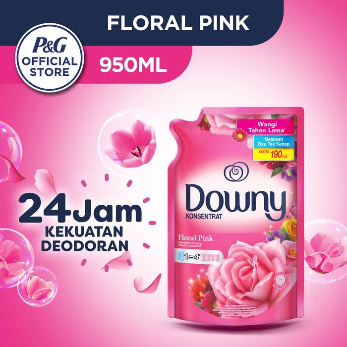 Gambar Downy Pelembut Pakaian Wangi Tahan Lama Softener 950ml - Hemat Isi 3 - Floral Pink, Isi 1 dari P&G Store undefined Tokopedia