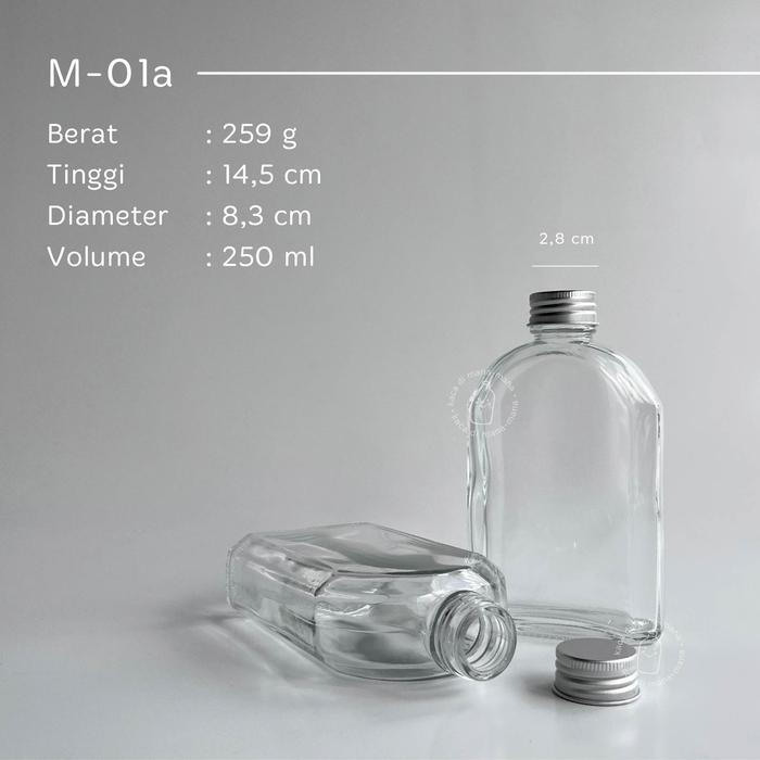 Gambar Botol kaca gepeng flat glass bottle - botol juice kopi - Gepeng - 250ml, Black dari Kaca dimana-mana undefined Tokopedia