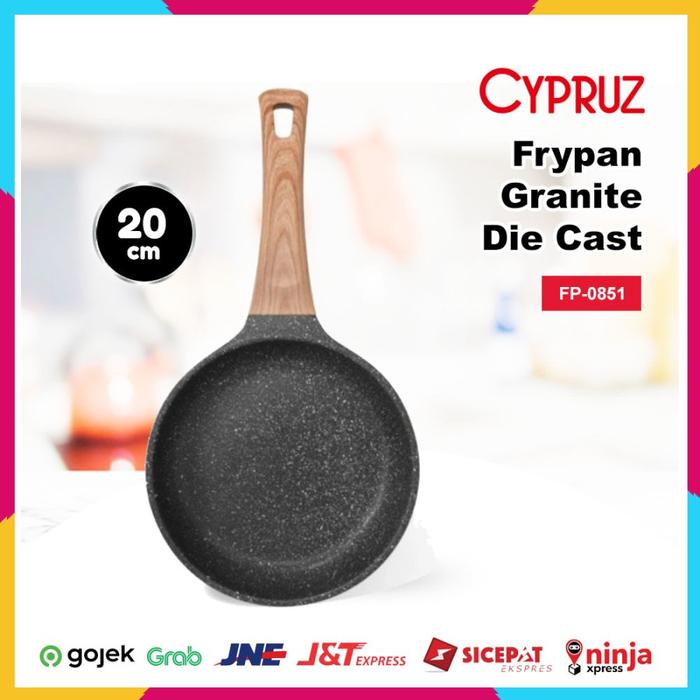 Gambar Cypruz Granite Die Cast 26 cm FP-0854 WaJan Penggorengan - Hitam 26cm dari Home Electro undefined 5 Tokopedia