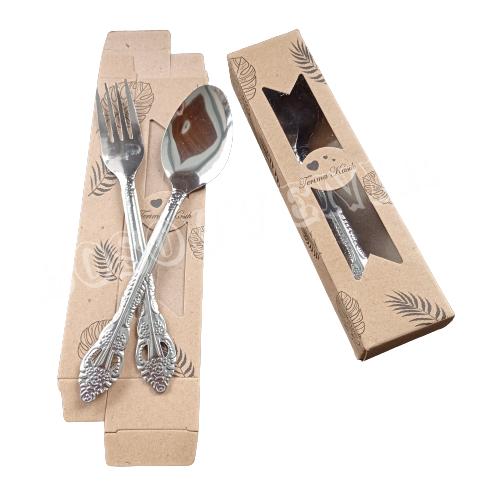 Gambar 50 set Sovenir alat Makan Sendok Garpu Stainless  Steel + Box rustic Souvenir Pernikahan Kitchenware - Varian WAYANG dari Bosouvenir com undefined Tokopedia