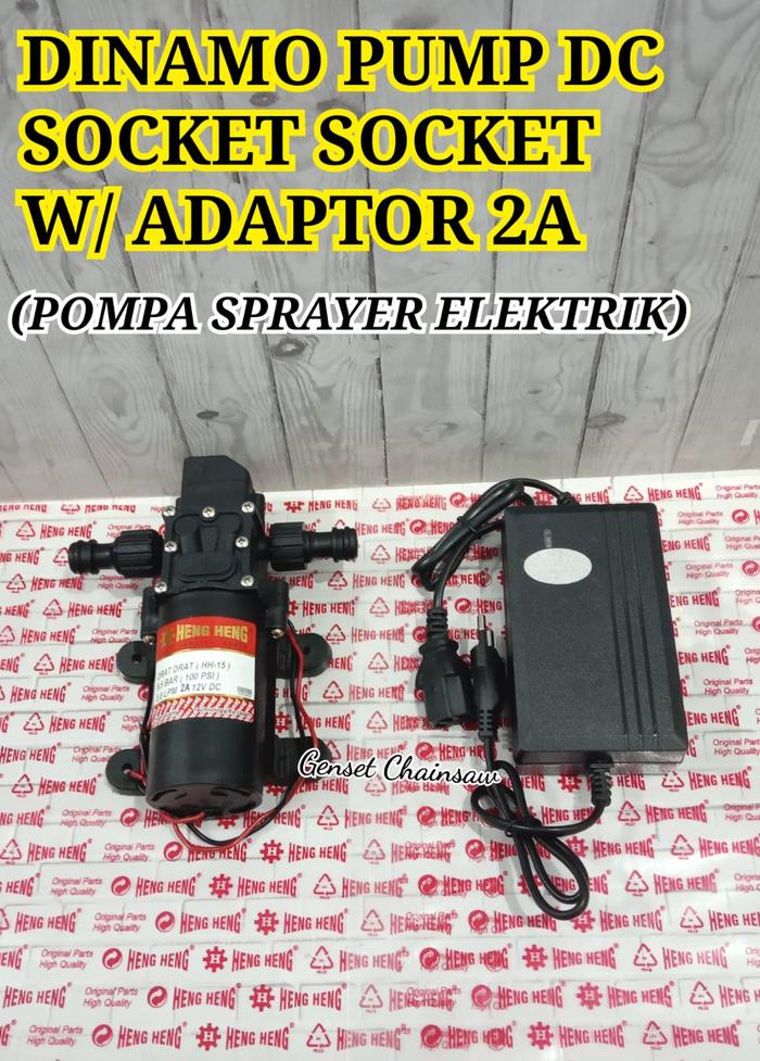 Gambar DINAMO PUMP POMPA AIR SPRAYER ELEKTRIK 12V DC with ADAPTOR WATER PUMP - Dinam W/Adap SS dari GENSET CHAINSAW undefined Tokopedia