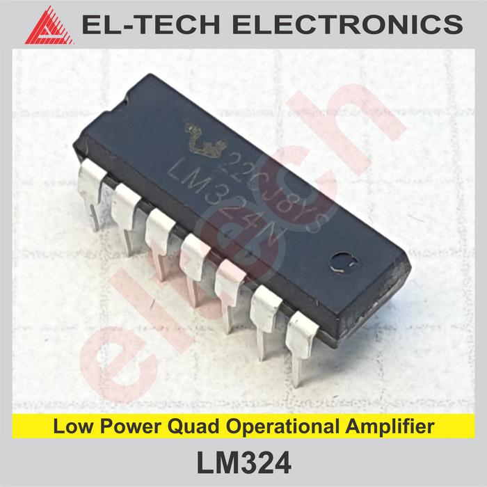 Gambar LM324 LM324N LM 324 324N Low Power Quad Operational Amplifier - Merk Ti dari ELTECH online undefined Tokopedia