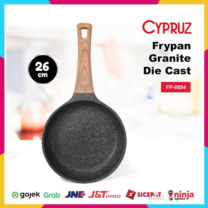 Gambar Cypruz FP-0951 Fry Pan White Granite DieCast Series 20 cm - Hitam 26cm dari Home Electro undefined Tokopedia