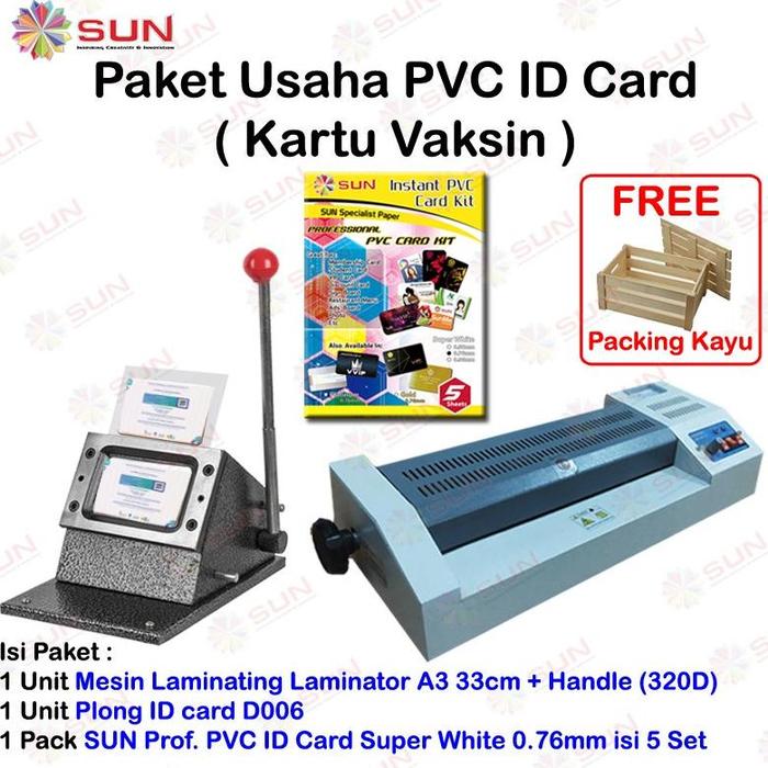 Gambar Paket Usaha Cetak PVC ID Card Terdiri dari Mesin Laminating, Alat - PVC ID Card, Jakarta dari Powerzen undefined Tokopedia