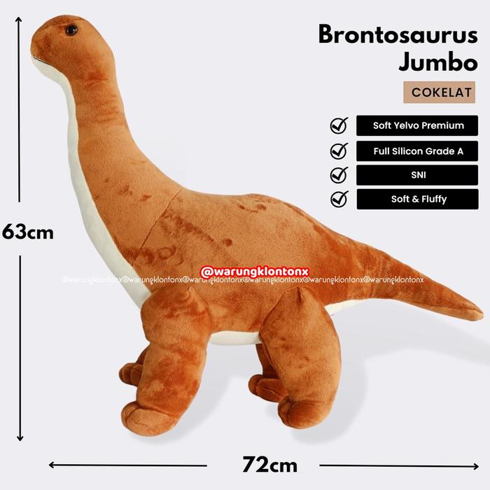 Gambar Boneka Dinosaurus Jumbo - Jumbo Cokelat dari warungklontonx undefined Tokopedia