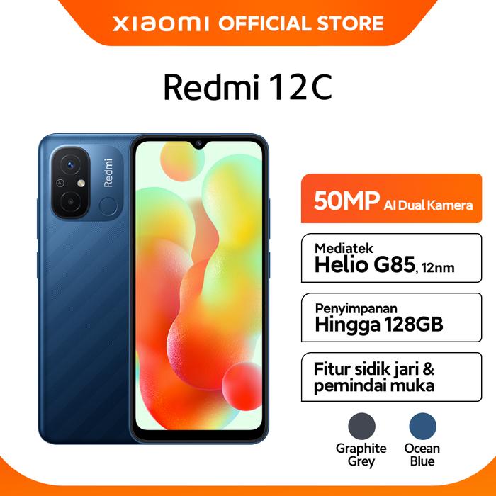 Gambar XIAOMI OFFICIAL Redmi 12C MediaTek Helio G85 50MP AI Dual Kamera 6,71" - Ocean Blue, 3/32GB dari Xiaomi Indonesia undefined Tokopedia
