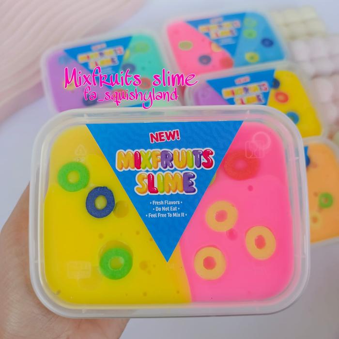 Gambar MIXFRUIT TOFU Froots Loop SLIME 200GR By FA Squishyland - PINK-KUN dari FA Squishyland undefined Tokopedia